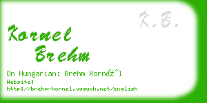 kornel brehm business card